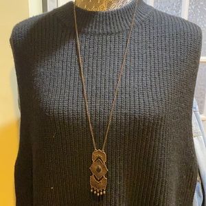 Lea Sophia Art Deco fringe necklace